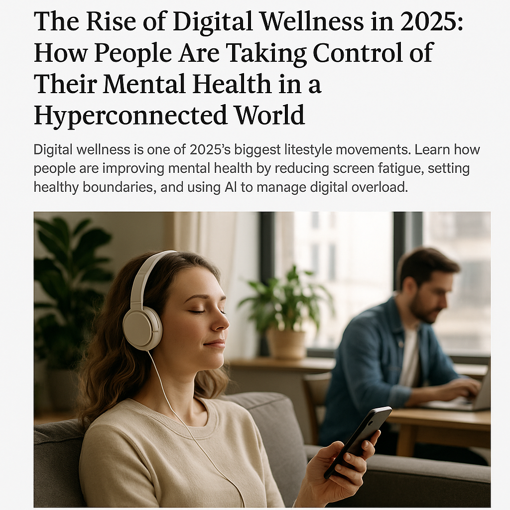The Rise of Digital Wellness in 2025: How People Are Taking Control of Their Mental Health in a Hyperconnected World