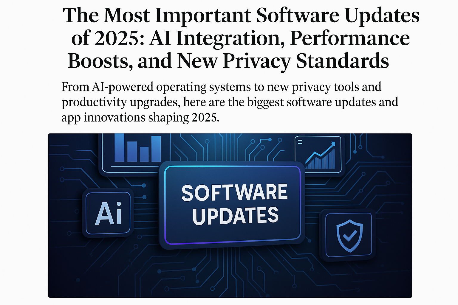 The Most Important Software Updates of 2025: AI Integration, Performance Boosts, and New Privacy Standards